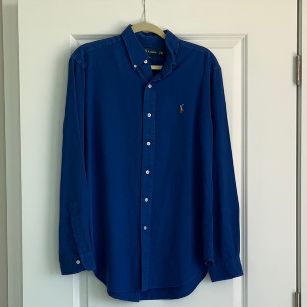Ralph Lauren Mens Blue Button Down